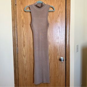 Good American Sleeveless Ribbed Midi Dress Size 1/2
